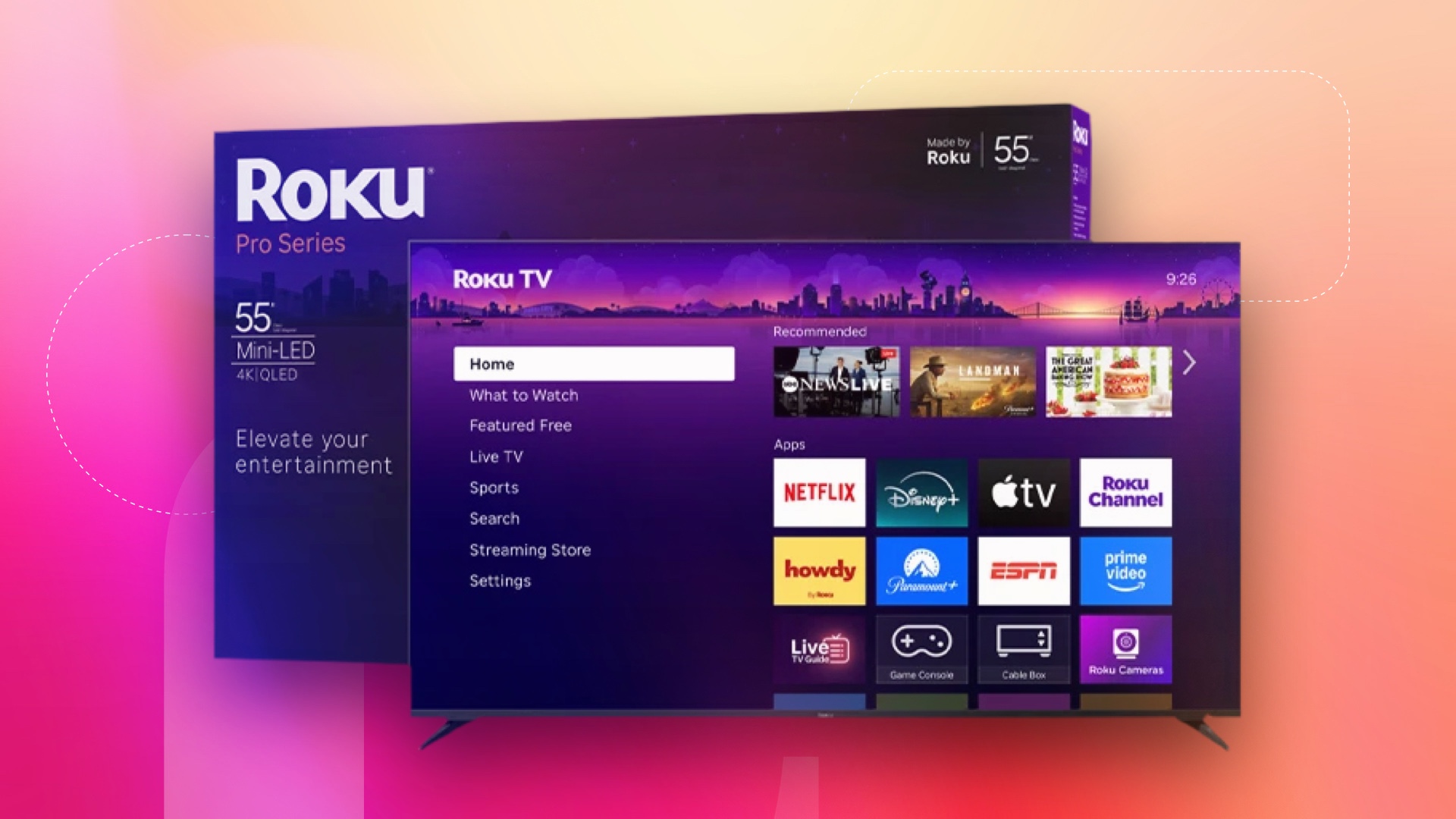 "Roku - 65"" Class Pro Series 4K QLED Mini-LED Smart RokuTV"